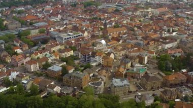 Almanya 'daki şehrin havadan görüntüsü