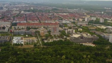 Almanya 'daki şehrin havadan görüntüsü