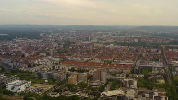 Aerial View City Germany — стоковое видео