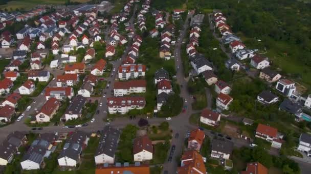 Aerial View City Winnenden Germany Late Afternoon Summer — Vídeo de Stock