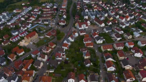 Vista Aérea Alrededor Ciudad Winnenden Alemania Una Tarde Verano — Vídeos de Stock