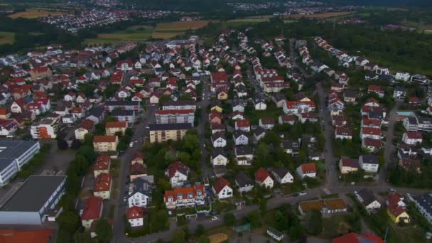 Vista Aérea Alrededor Ciudad Winnenden Alemania Una Tarde Verano — Vídeos de Stock