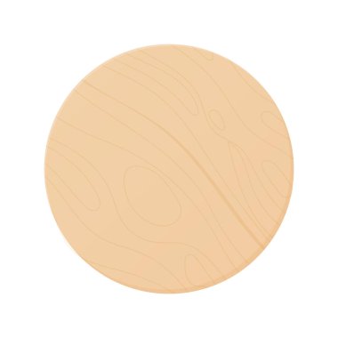 Tahta kesme tahtasıyla. Beyaz bir arkaplanda izole resimleme.