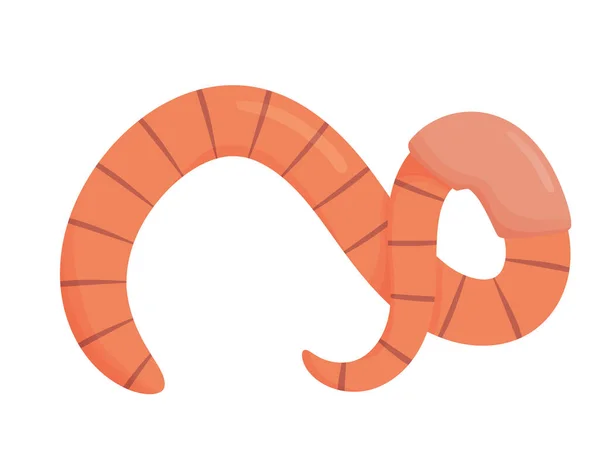 Earthworm Estilo Cartoon Ilustração Para Animais Natureza Pesca — Vetor de Stock