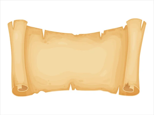 Parşömen. Eski kağıt parşömen. Antika mektup, sertifika, hazine haritası ya da tarihi belge. Resimler beyaz arkaplanda izole edildi.