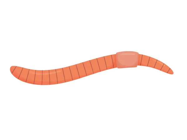 Earthworm Estilo Cartoon Ilustração Para Animais Natureza Pesca — Vetor de Stock