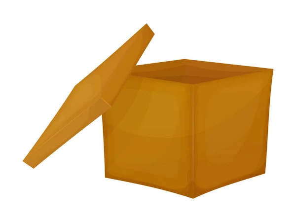 Картонная коробка. Открытая картонная коробка на белом фоне. — стоковый вектор
