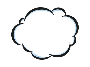 Çizgi roman tarzı hız ögesi. Beyaz arka planda kötü koku bulutu izole.