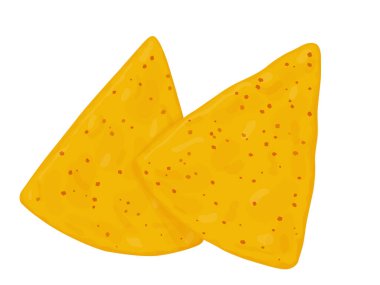 Tortilla cipsi veya nachos tortilla. Beyaz arka planda izole Meksika yemekleri.