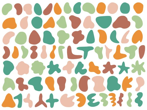 Organik kabarcıklar. Vektör sıvı gölgeleri rastgele şekiller.