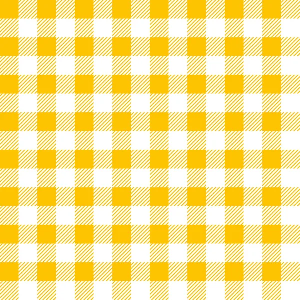빙엄 패턴이요. 식탁보, 의상, 치마, 냅킨이나 그 밖의 무늬에 사용되는, 무미건조 한 파스텔 빅키 배경. 노란색 과 투명 한 배경. — 스톡 벡터