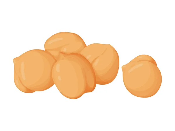 Bir yığın nohut. Vejetaryen yemek çizimi. Çiftlik pazarı ürünü. 