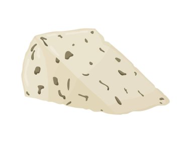 Dorblu peynir bloğu. Etiket, poster, simge, ambalaj için tarım pazarı ürünü.