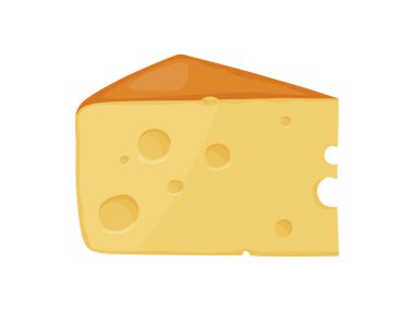 Gouda peyniri. Etiket, poster, simge, ambalaj için tarım pazarı ürünü.