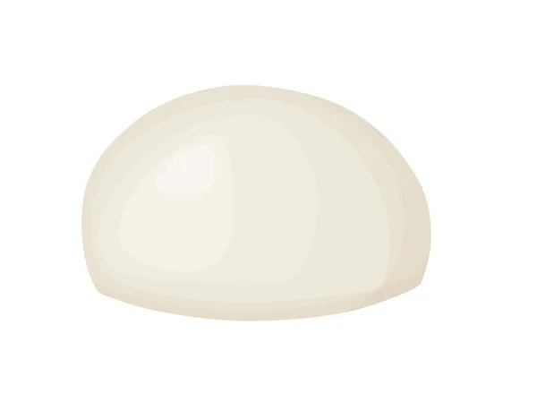 Mozzarella zachte kaas blok. Landbouwmarkt product voor etiket, poster, icoon, verpakking. — Stockvector