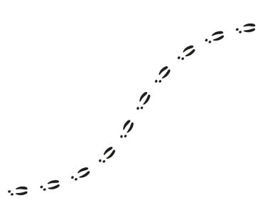 Tavşan ya da tavşan ayağı izleri. Hayvanlar pençeleri ve siluetler.