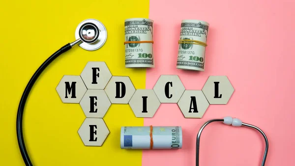 Selektivní Zaměření Státoskop Pojetí Nákladů Zdravotní Péči Poplatků Lékařský Poplatek — Stock fotografie