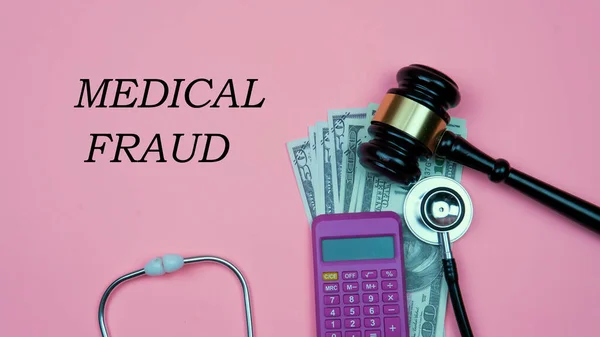 Selective Focus Gavel Stethoscope Medical Fraud Scam Concept Life Insurance — Stock Photo, Image