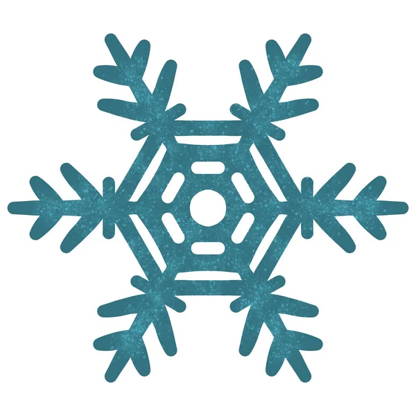 Paint Snowflakes Illustration Sign Winter Cold Weather Sym — Stock Photo, Image