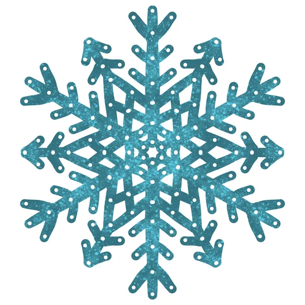 Малювати Ілюстрацію Сніжинки Знак Зими Холодної Погоди Сим — стокове фото