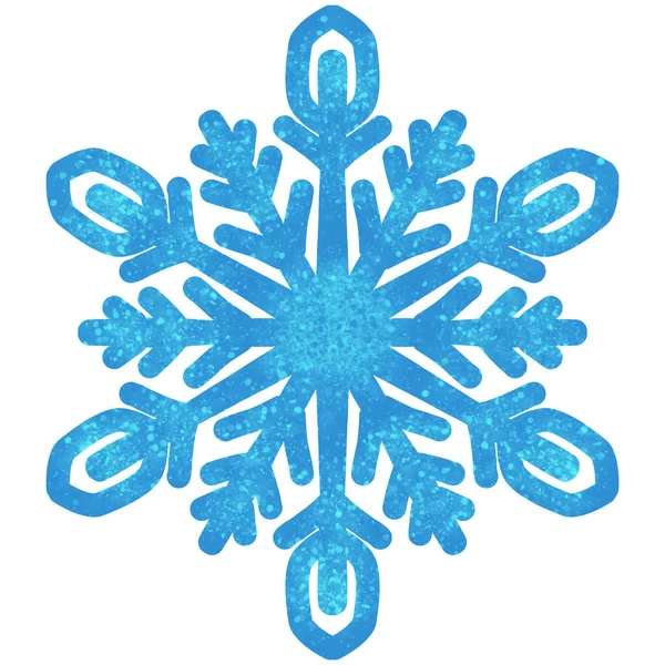 Verf Sneeuwvlokken Illustratie Teken Van Winter Koud Weer Sym Stockfoto