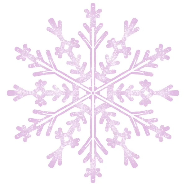 Pintura Acuarela Copos Nieve Ilustración Decoración Tradicional Navideña Signo Invierno — Foto de Stock