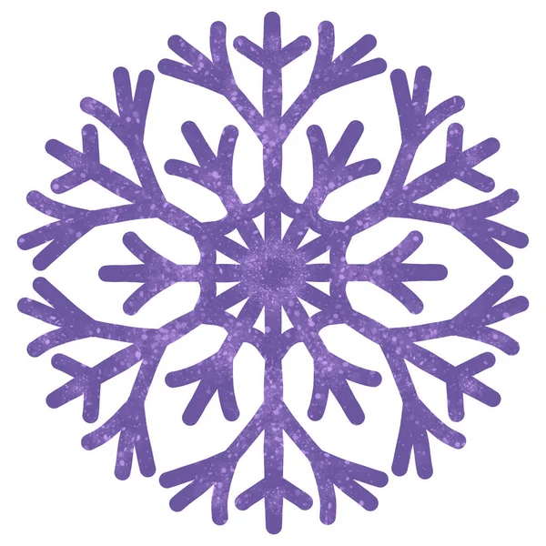 Paint Watercolor Snowflakes Illustration Holiday Traditional Decoration Sign Winter Cold — Stock Photo, Image