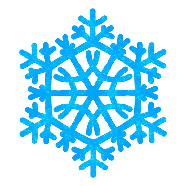画水彩画雪片插图 节日传统的装饰 冬季的标志 寒冷的天气 独特的美丽的象征 手绘绘图 白色背景隔离 免版税图库照片
