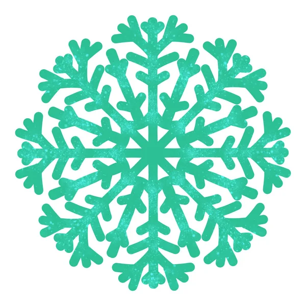 Pintura Acuarela Copos Nieve Ilustración Decoración Tradicional Navideña Signo Invierno Imagen de archivo