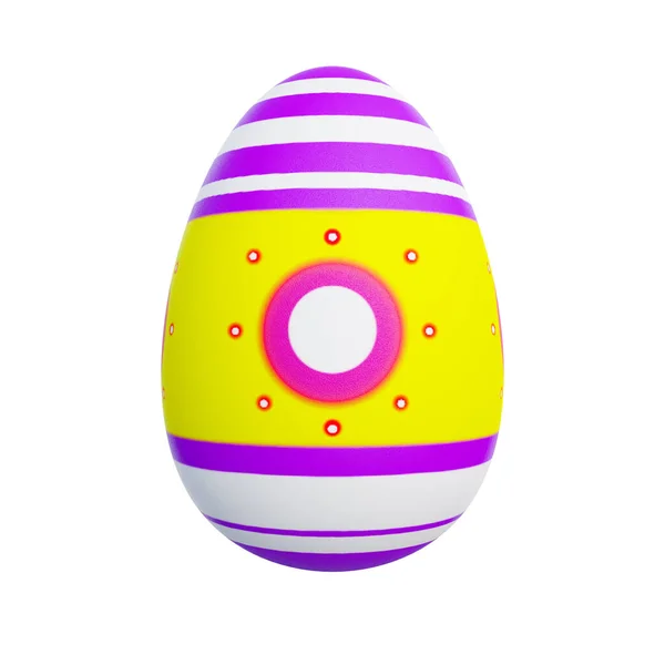 Fondo Blanco Huevos Pascua Coloridos Para Día Pascua Render — Foto de Stock