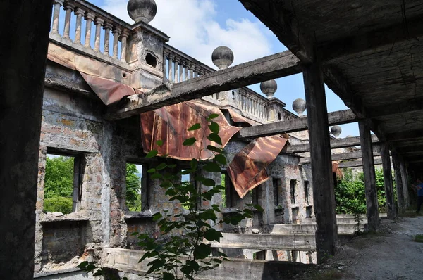 Gedung Parlemen Abkhazia Yang Ditinggalkan Sukhumi Ibu Kota Negara Separatis — Stok Foto