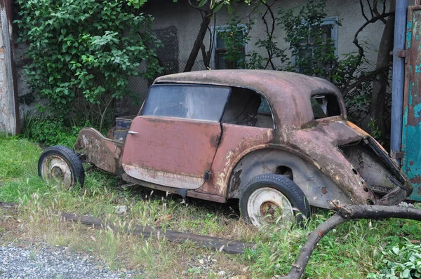 Carros Abandonados Gagra Abkhazia — Fotografia de Stock