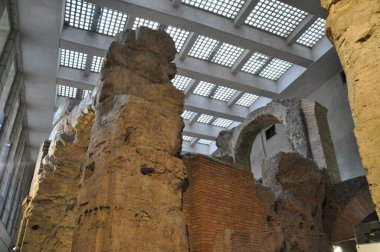 İtalya, Roma 'daki Domitian Stadyumu' nun kalıntıları..