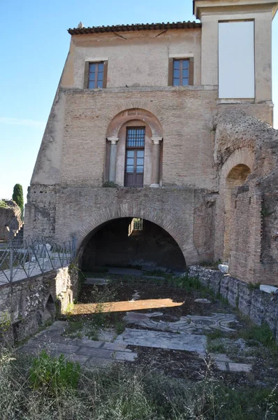 Vieille Rue Romaine Sur Colline Palatine Rome — Photo