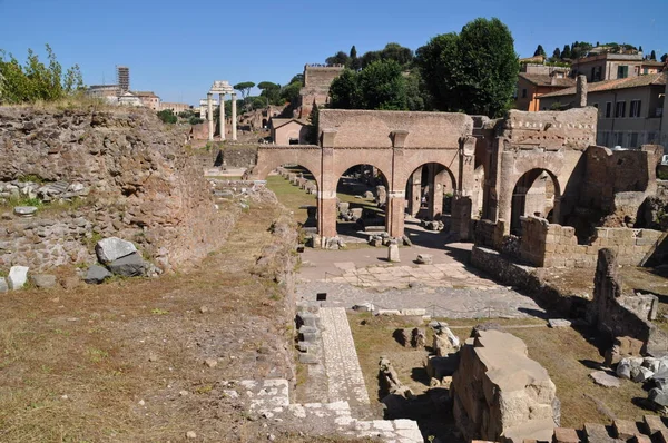 Restos Fórum Romano Roma Itália — Fotografia de Stock