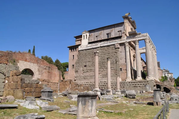 Restos Fórum Romano Roma Itália — Fotografia de Stock