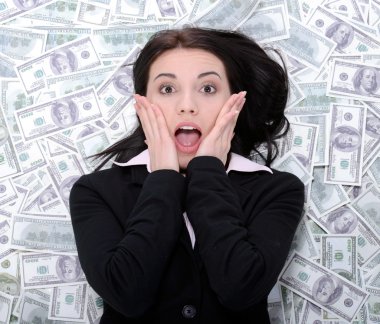 Business woman and money
