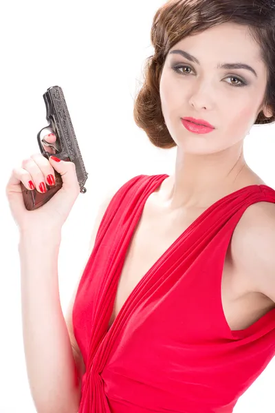 Gangster woman — Stock Photo, Image