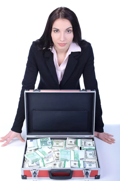 Business woman and money — Stock Photo, Image