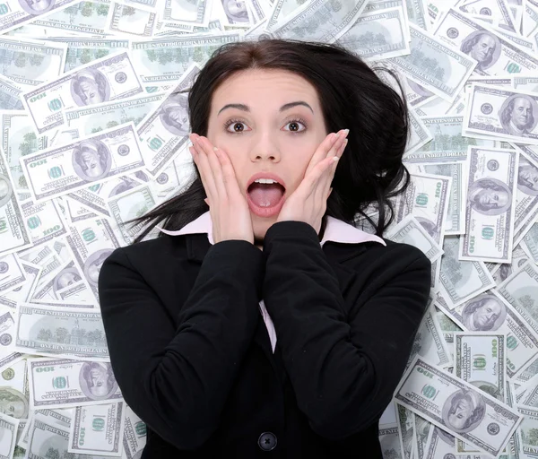 Business woman and money Stock Picture