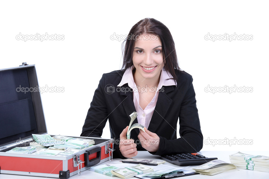Business woman and money