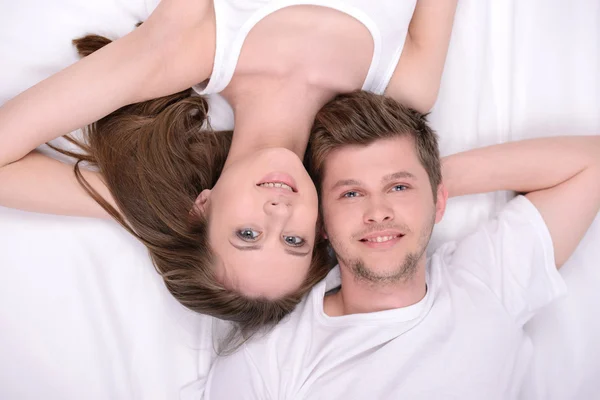 Couple in bed — Stock Photo, Image