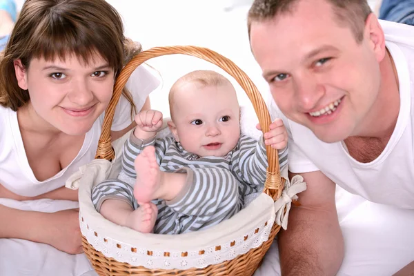 Baby And Parents — Stock Photo, Image