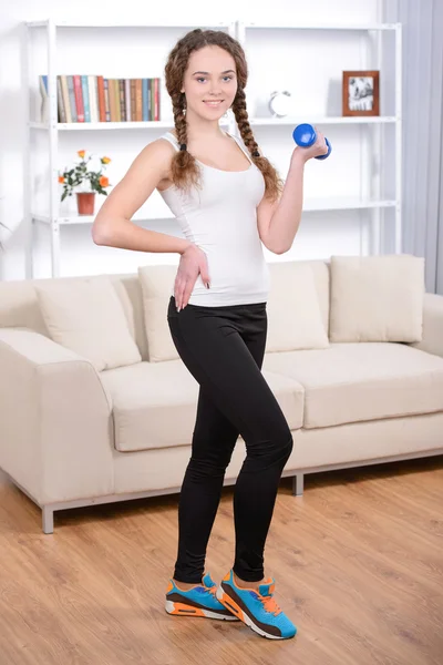 Fitness en casa — Foto de Stock