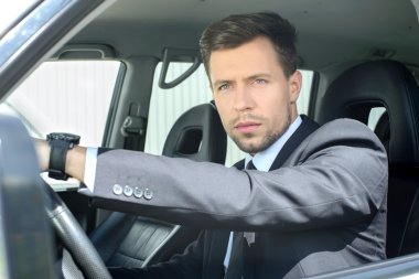 Arabadaki iş adamı