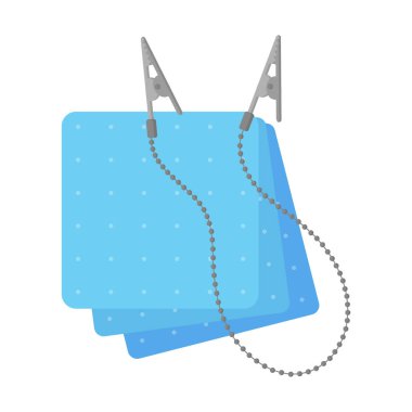 Peçeteler için vektör diş klempi. Diş Konsepti.