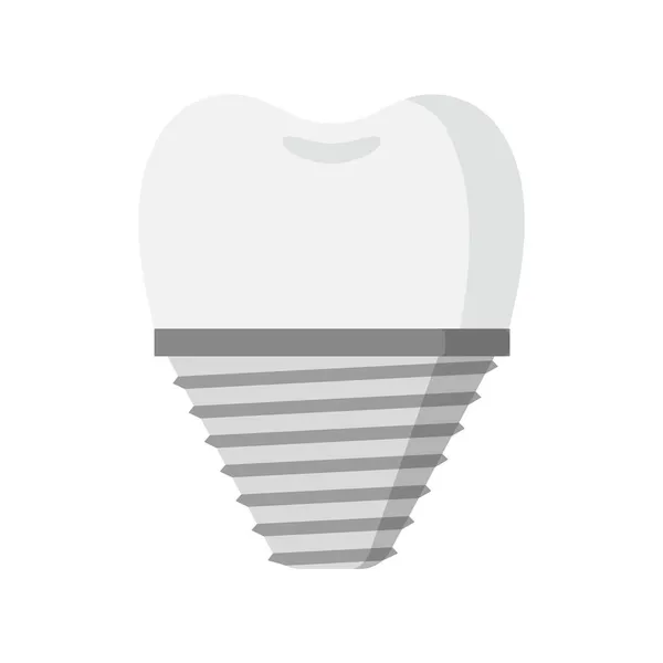 Vector Cartoon Zahnimplantat Aus Metall Zahnärztliches Konzept — Stockvektor