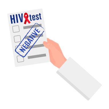 Vektör boş, negatif sonuç ya da kan testi negatif. Dünya AIDS Günü.