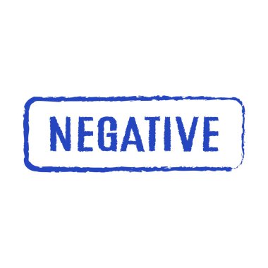 HIV testi sonucunun vektör karikatürü negatif. Virüs, koronavirüs, AIDS ve HIV tıbbi konsepti.