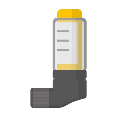 Astım ölçer dozajlı astım spreyi. Tıbbi konsept.